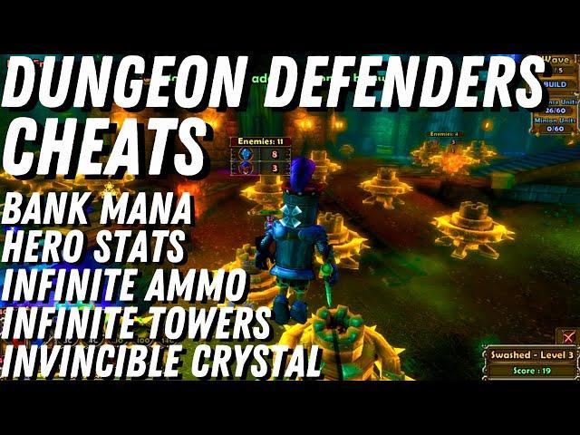 Dungeon Defenders Cheat Engine Tutorial: Mana Bank, Hero Stats, Infinite Towers, Mana, and Ammo