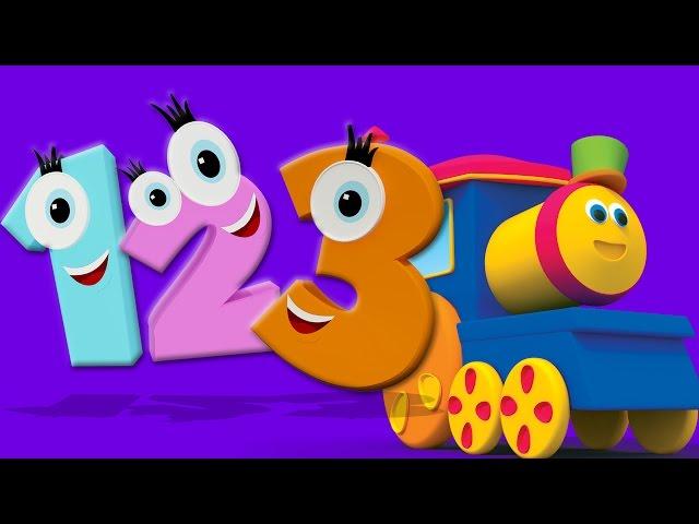 Боб Поезд номер песни | 3D Обучающие видео | 3D Educational Video | Bob Train Number Song