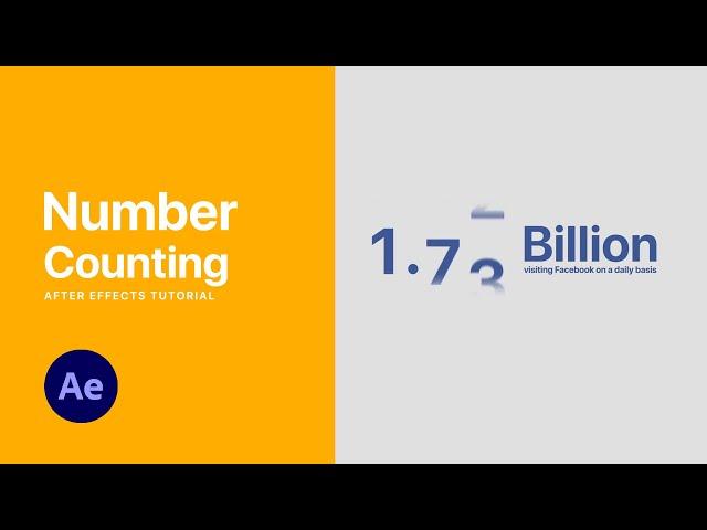 How To Create Animating Numbers Counting Up | After Effects Tutorial