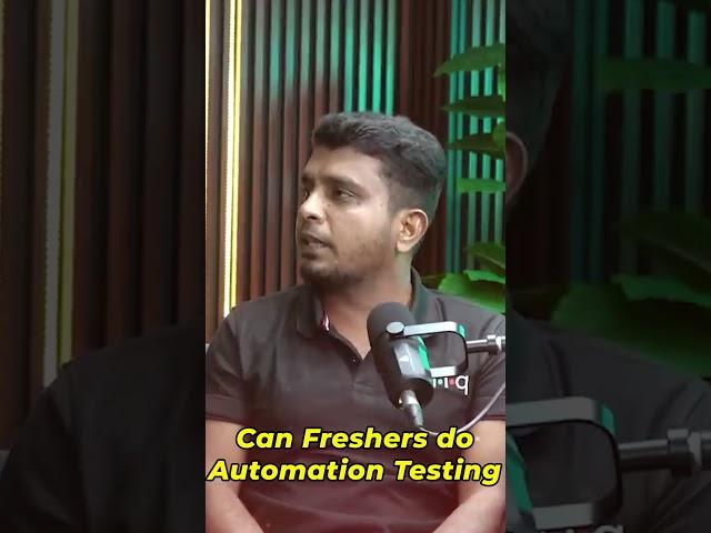 Freshers Automation Testing படிக்கலாமா ? | #Shorts