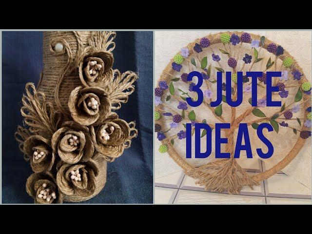 3 красивые идеи из джута и мешковины. Поделки своими руками. DIY jute crafts.