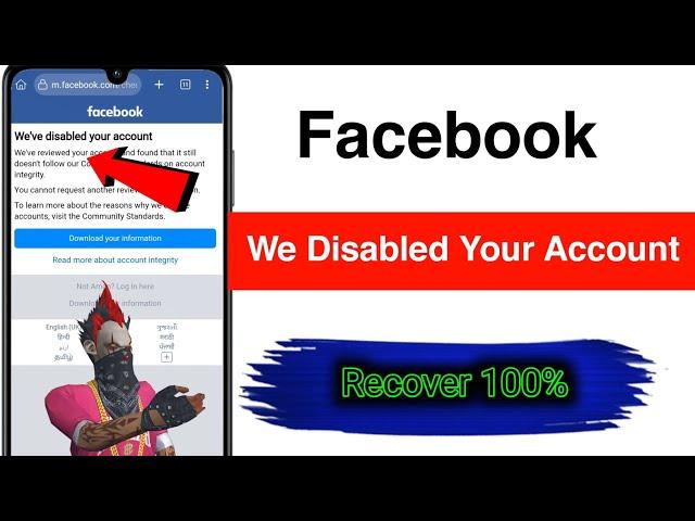 We Disabled Your Account Facebook Disabled Account Recovery 2025 How to Recover Disabled Account