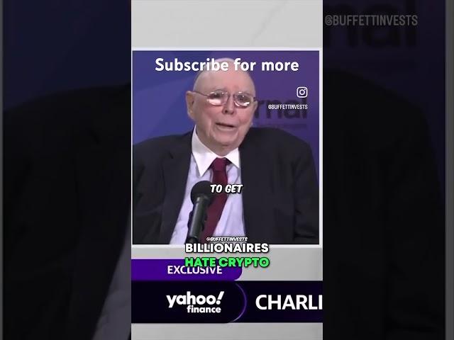 Buffet on why billionaires hate crypto