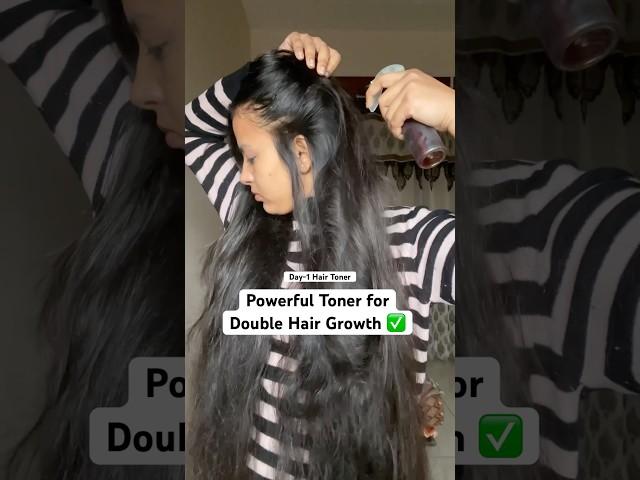 Day-1Powerful toner for double hair growth #hairgrowth#toner#viral#shorts #hairgoals #youtubeshorts