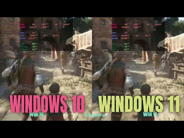 Ryzen 7000 Windows 10 vs Win 11 - Gaming Performance