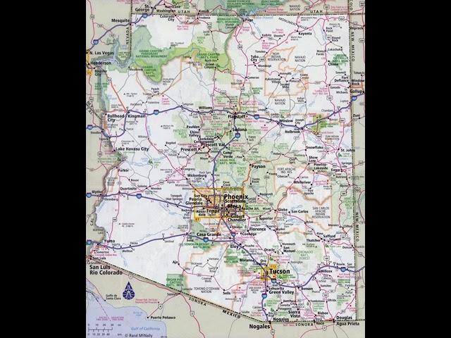 map of Arizona USA