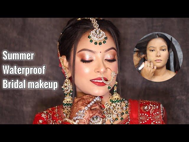 LONG LASTING BRIDAL MAKEUP TUTORIAL  | Bridal Base Makeup In Easy Steps | Easy Bridal Makeup