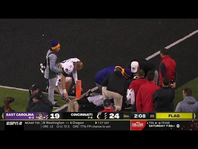 East Carolina RB gets CRACKED and Cincinnati DB is ejected for targeting