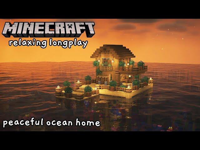 Minecraft Relaxing Longplay - Building a Peaceful Ocean Home (No Commentary) [1.17]