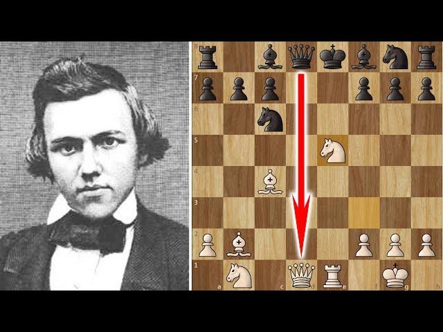 Morphy Wins a Brilliancy with Rook Odds!