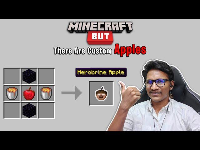 Minecraft But, There Are Custom Apples | Raju Gaming