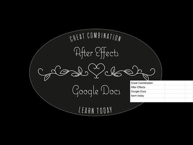 TUTORIAL: Import and Export Texts from After Effects to Google Docs