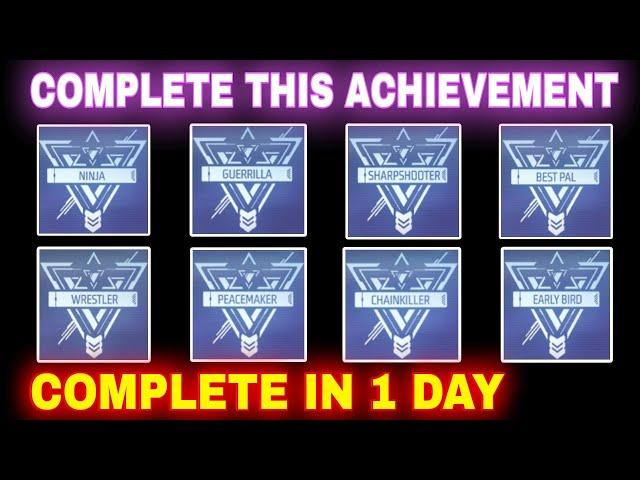 How to Complete all achievement in 1 day || freefire achievement new trick 2024