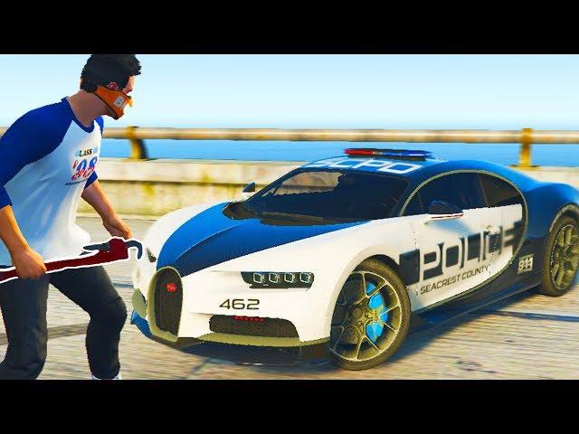 180 СЕК! УГНАЛ ПОЛИЦЕЙСКИЙ БУГАТТИ - БИТВА ВОРОВ В GTA 5 ONLINE