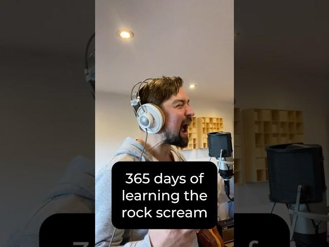 365 days of learning the rock scream #shorts #musician #fryscream