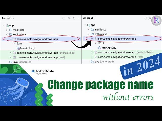 How to change package name in android studio | 2024 update