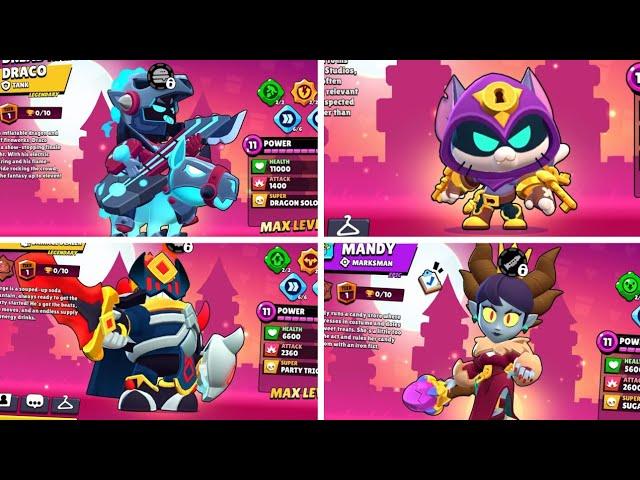 Every Brawl Stars SCARY TALES Skin | Brawl Stars | NEW SKIN | DREAD KNIGHT DRACO | SKELETAL SURGE