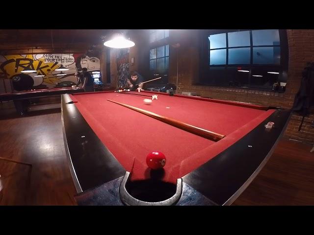 Pool Trick Shots - 02 (rail shot + spin / бильярдные трюки) (trying to be like Venom Tricks)