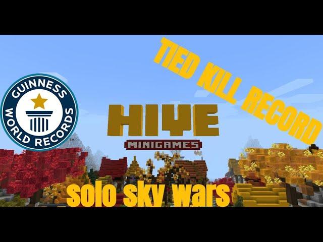 HOW I TIED THE SOLO SKYWARS KILL RECORD (HIVE) GAMEPLAY