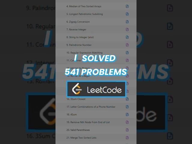 I solved 541 Leetcode problems #leetcode #codinginterview