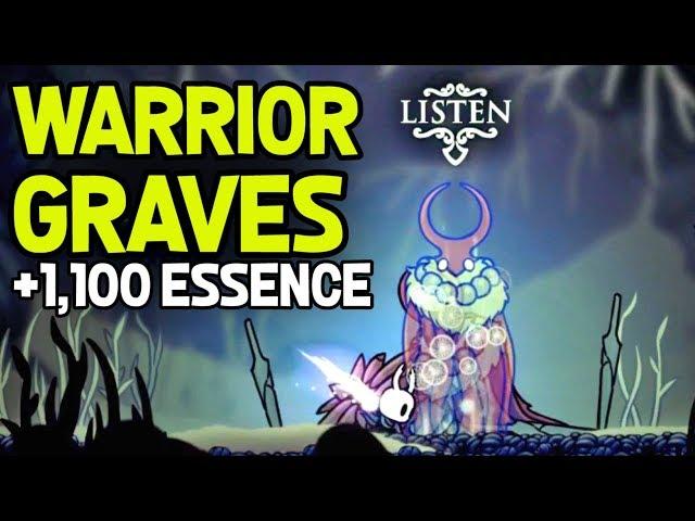 Hollow Knight- All Warriors Graves for Easy 1,100 Essence and 7 Boss Locations