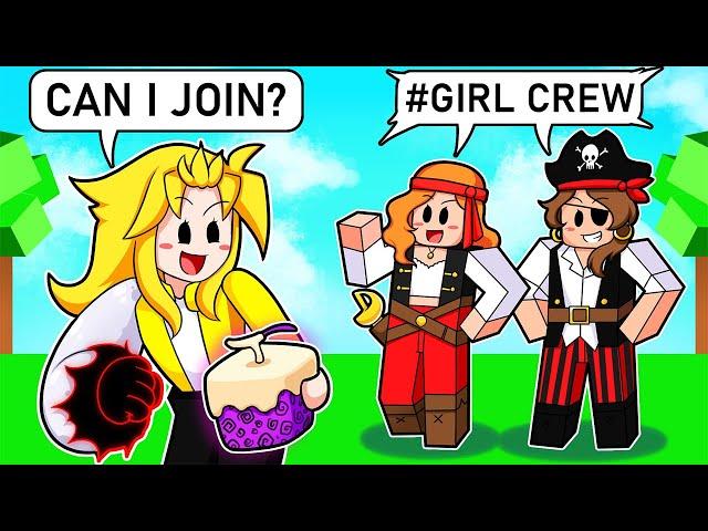 I Found a GIRLS ONLY CREW.. So I Went Undercover and Trolled Them! (Roblox Blox Fruits)