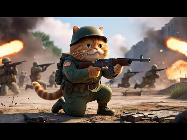 AI Story | AI Cat story | Army Cat Story  #aicat #animation #catstory  #cartoon #cat #cute #kids