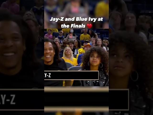 Jay z & Blue Ivy sitting courtside at the finals‼️