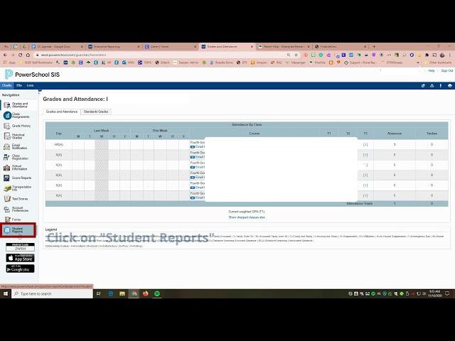 PowerSchool Parent: Accessing Report Cards