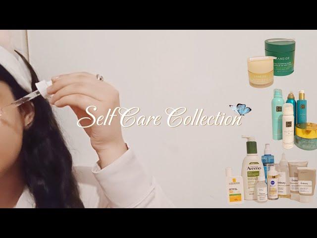 my self care collection  : skincare, face masks, body care, guasha, rituals, laneige, the ordinary