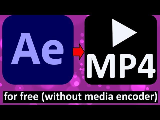 how to export in After Effects without Media Encoder