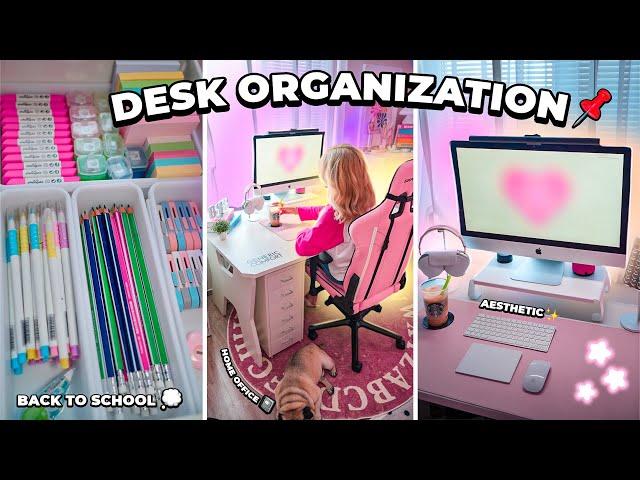 ОРГАНИЗАЦИЯ РАБОЧЕГО СТОЛА! *все по полочкам как в Pinterest* aesthetic desk organization