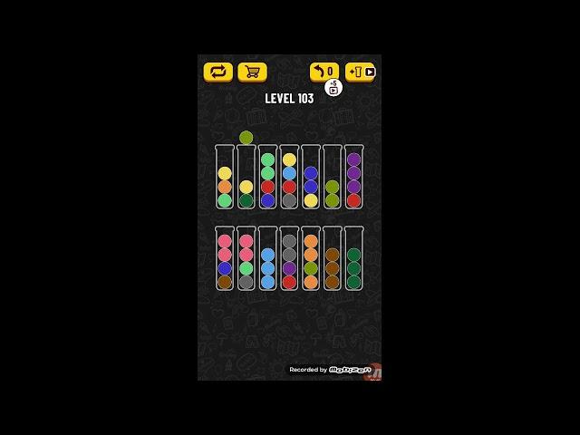 BALL SORT PUZZLE  LEVEL 103