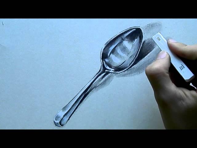 Як малювати ложку ( How to draw a spoon )