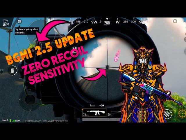 BGMI 2.5 UPDATE NEW SENSITIVITY SETTING || ZERO RECOIL SENSITIVITY SETTING BGMI || BEST SENSITIVITY