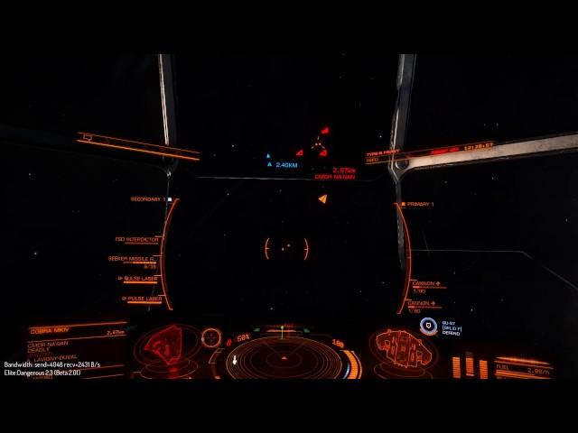 Elite: Dangerous. Type 9 vs Cobra Mk.IV CMDR Na'Qan