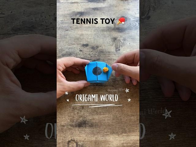 DIY PAPER TENNIS TOY ORIGAMI TUTORIAL SPORT PAPERCRAFT | PING PONG PAPER FOLDING STEP BY STEP
