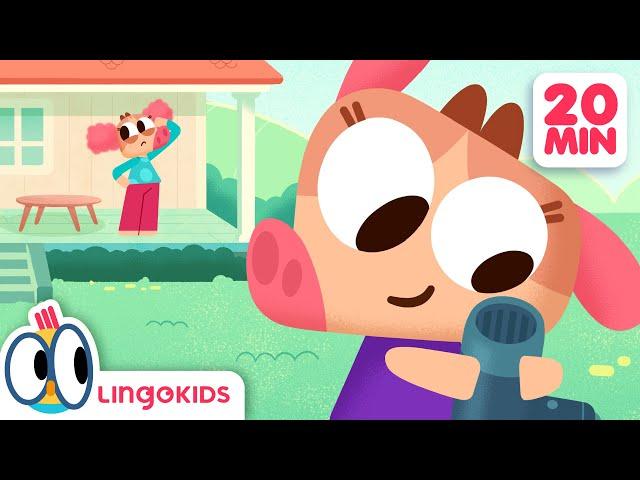 BABY BOT'S ADVENTURES  Baby Bot's Backyard Tales |Cartoons | Lingokids