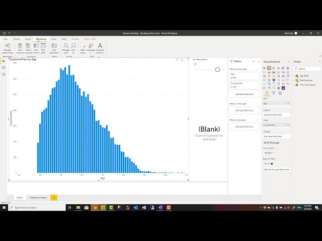 Dynamic Banding or Grouping in Power BI   Using DAX Measures   Choose the Count of Bins