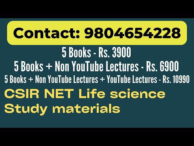 CSIR NET life science study materials | Best book package