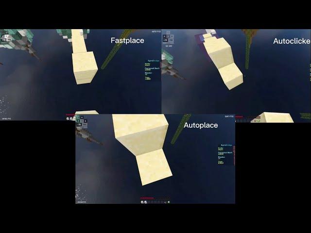 Autoplace vs fastplace vs autoclicker