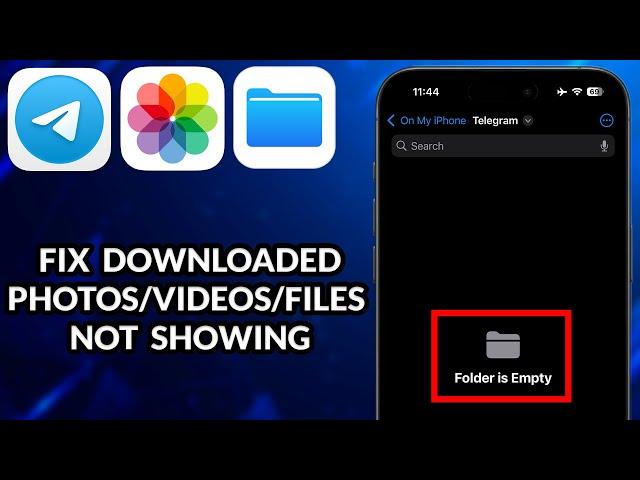 How To Fix Telegram Downloaded Photos/Videos/Files Not Showing On iPhone