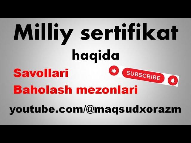 Milliy sertifikat haqida | Milliy sertifikat savollari | Milliy sertifikat matematika