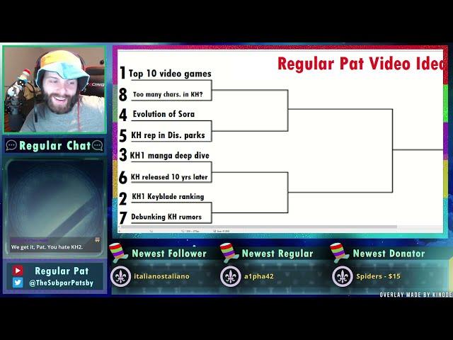 3 Year Anniversary Video Idea Bracket! - Regular Pat Stream