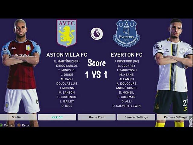 Efootball PES 2021 Aston Villa VS Everton