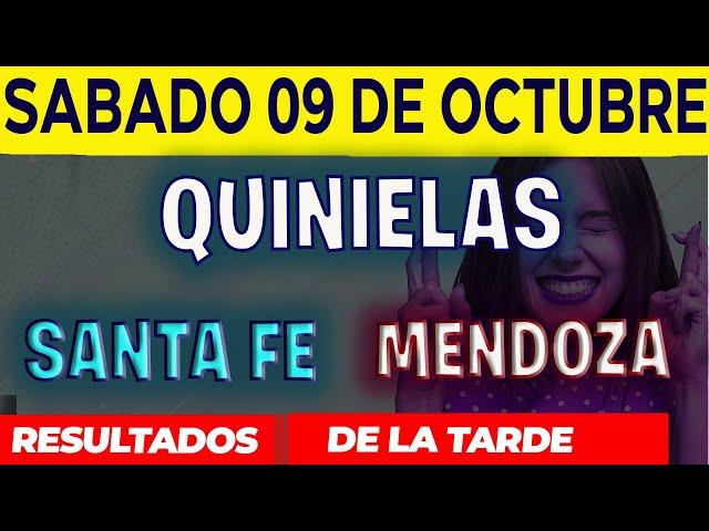 Resultados Quinielas Vespertinas de Santa Fe y Mendoza, Sábado 9 de Octubre