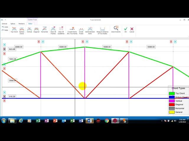 protastructure 2021 how to import dxf steel truss cross section