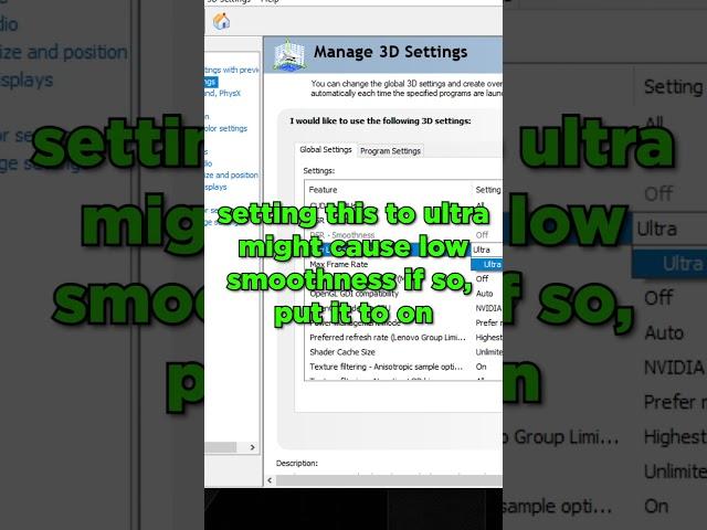 THE BEST NVIDIA SETTINGS FOR LOWER INPUT LAG AND MAXIMUM FPS #shorts