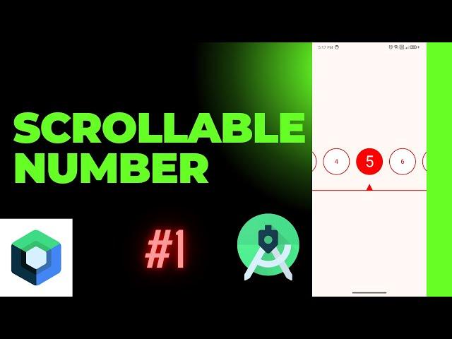 Scrollable Number In Android Studio Jetpack Compose | Canvas Animation | Scrollable Number | #1