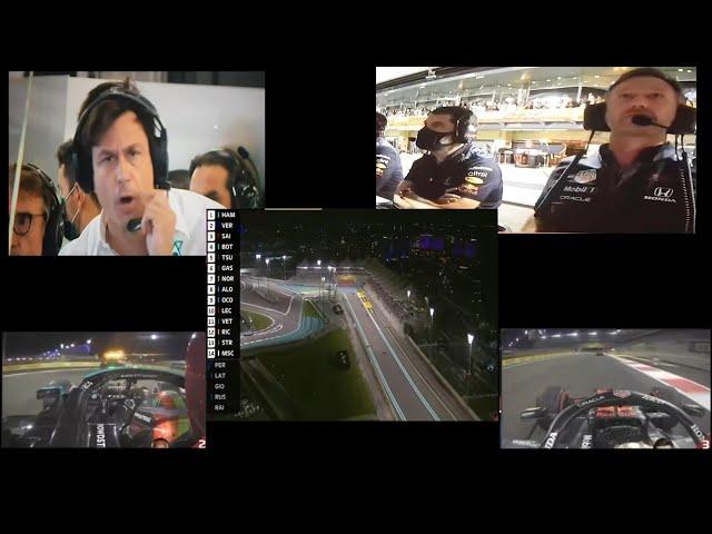 Verstappen vs Hamilton Last Lap Overtake 2021 Abu Dhabi Gp Multi-Screen